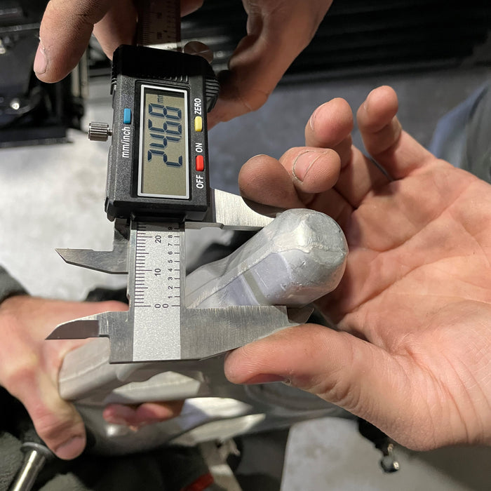 How to measure the hex on an E46 control arm.