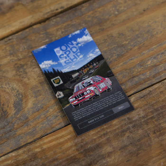 BMW E12 528i Bastos Spa '82 Enamel Pin