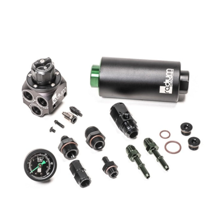 Radium Engineering Fuel Pressure Regulator & Fuel Filter Kit w/ Microglass Filter - BMW E46 M3