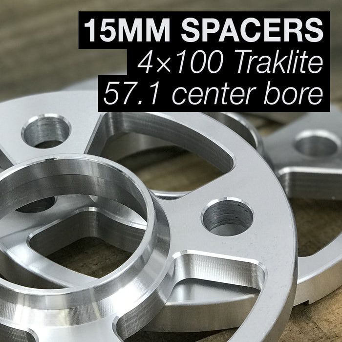 Spacers 15mm Traklite 4×100 57.1cb
