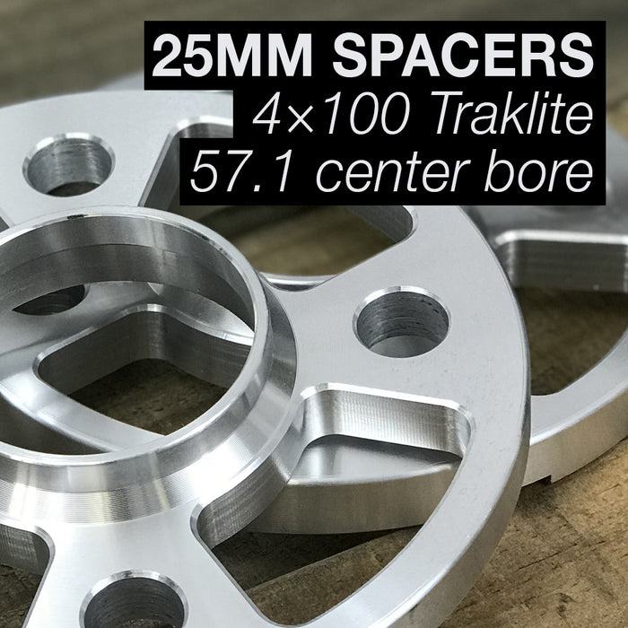 Spacers 25mm Traklite 4×100 57.1cb