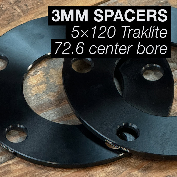 Spacers 3mm 5×120 72.6cb