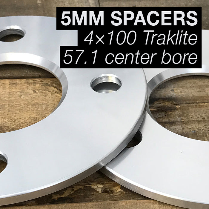 Spacers 5mm 4×100 57.1cb