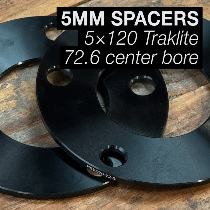 Spacers 5mm 5×120 72.6cb