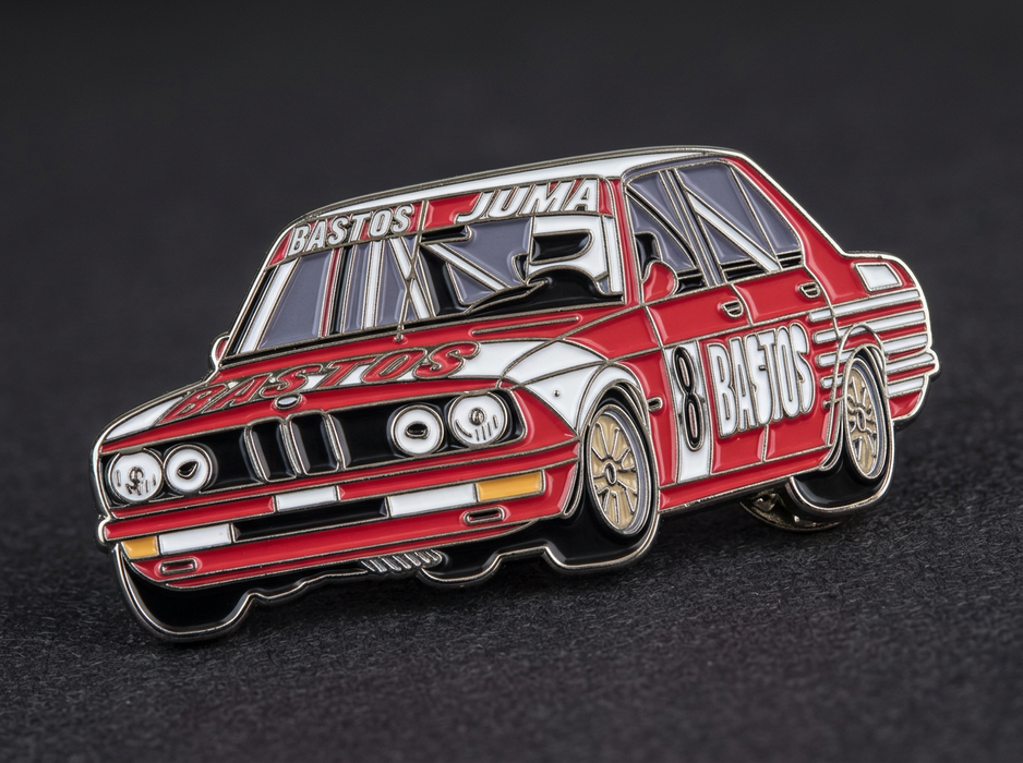 BMW E12 528i Bastos Spa '82 Enamel Pin