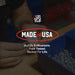 A close-up promotional photo with overlaid text reading 'MADE in USA' and 'Built By Enthusiasts. Track Tested.
