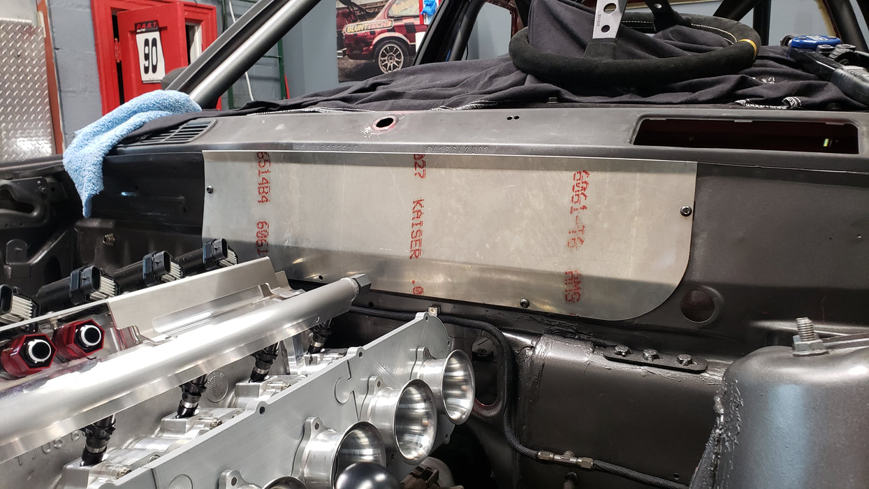 Aluminum Firewall Panel, Blower Delete - E30