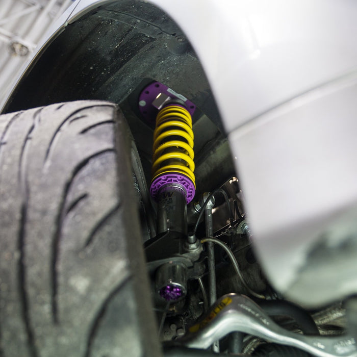 coilover suspension up close